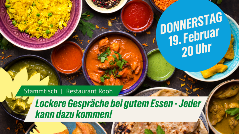 19.02., 20 Uhr Stammtisch bei Rooh