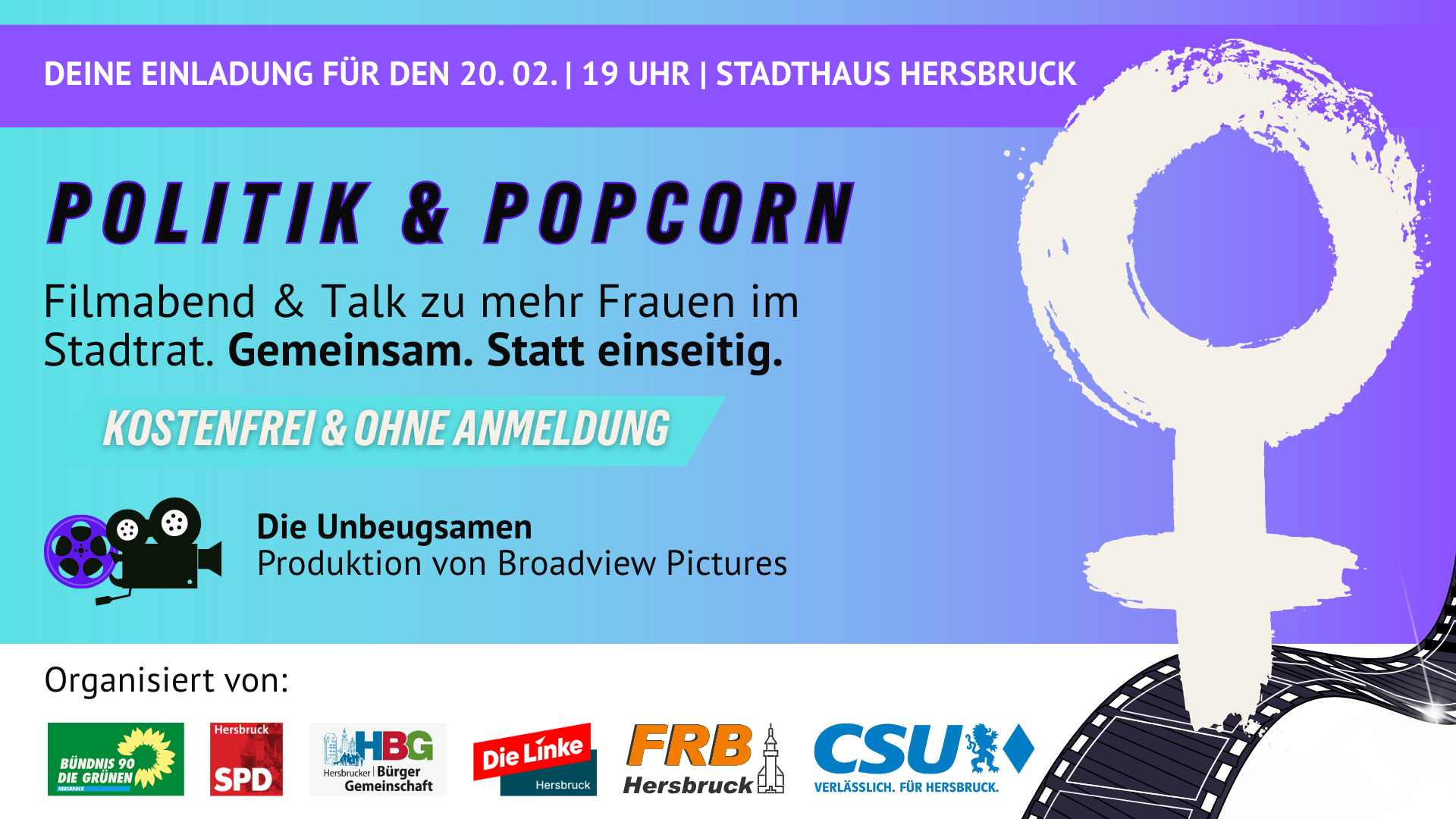 Politik & Popcorn Event 20.02. 19 Uhr