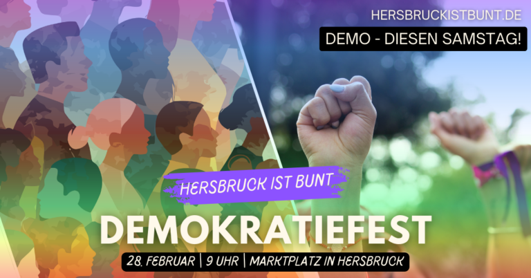 Hersbruck ist bunt Event Demokratiefest 28.02.
