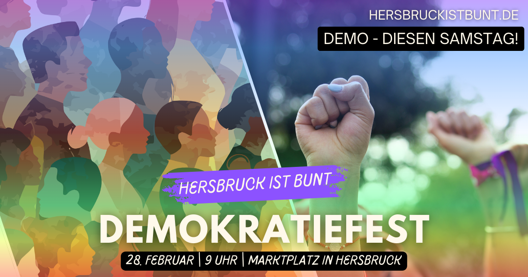 Hersbruck ist bunt Event Demokratiefest 28.02.